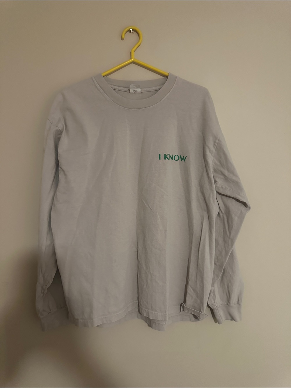 Dime sand Long Sleeve Graphic Tee "I KNOW"